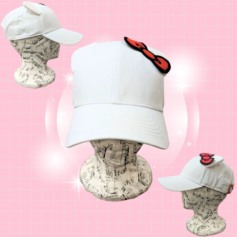 Hello Kitty 3D Baseball Cap Hat Sanrio Adjustable Kawaii Minimal Streetwear NWT